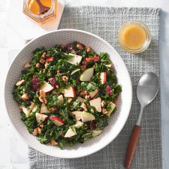 Kale and Apple Salad with Honey Dressing