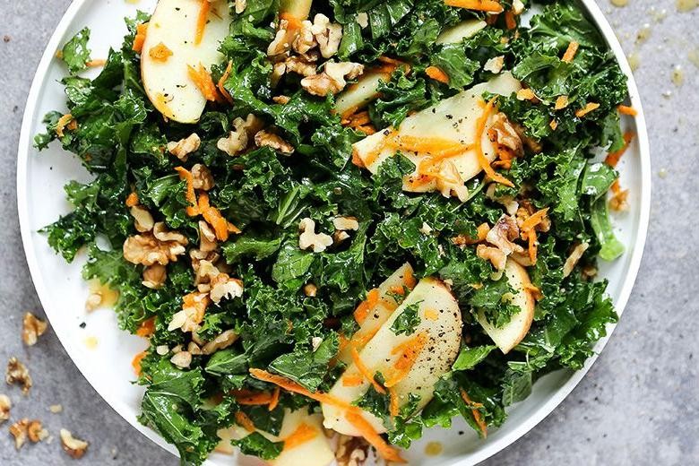 Kale and Apple Salad with Maple Dijon Dressing