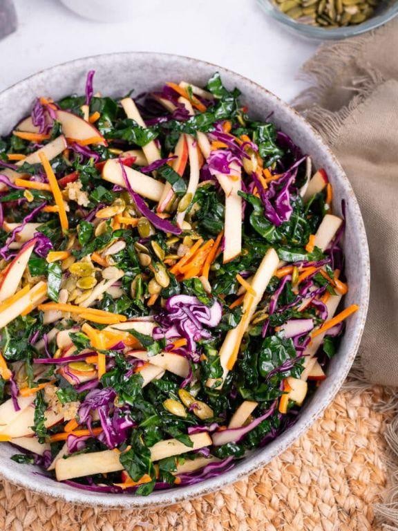 Kale and Apple Slaw with Honey Vinaigrette