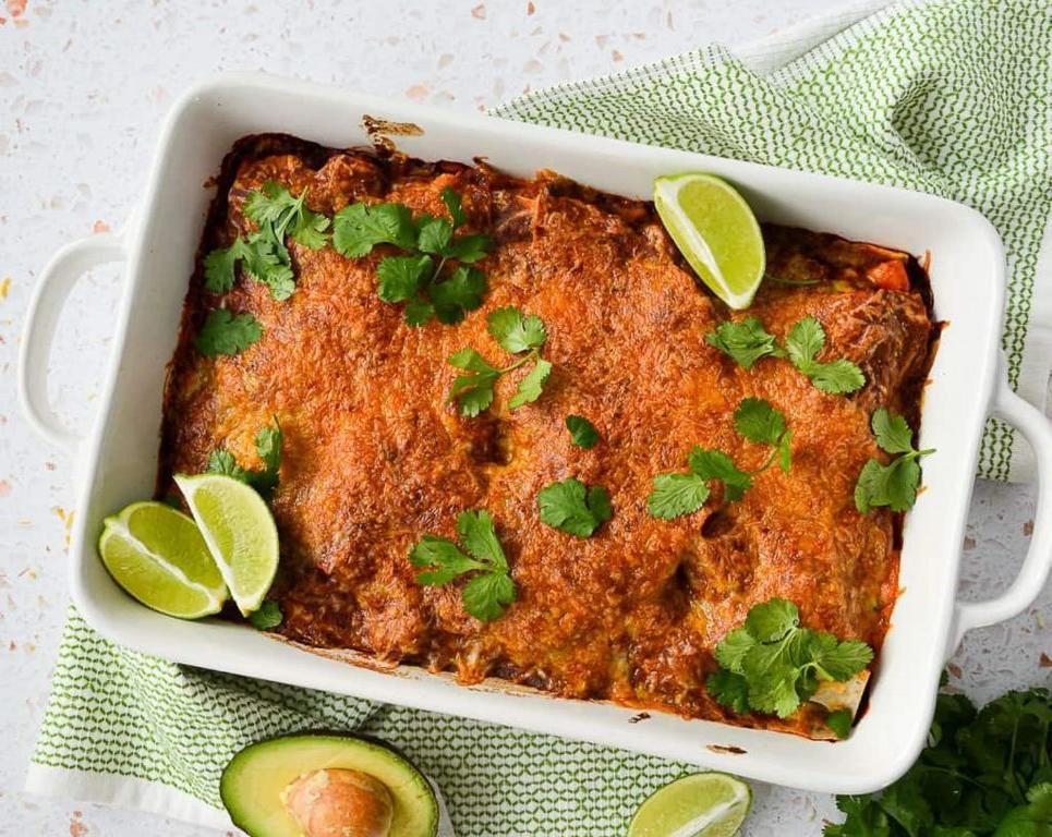 Kale and Beef Enchilada Bake