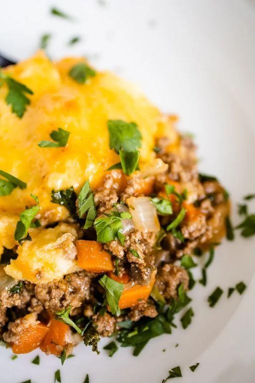 Kale and Ground Beef Shepherd