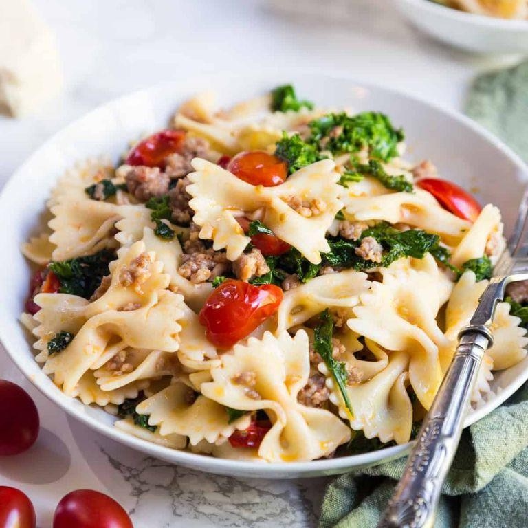 Kale and Tomato Farfalle