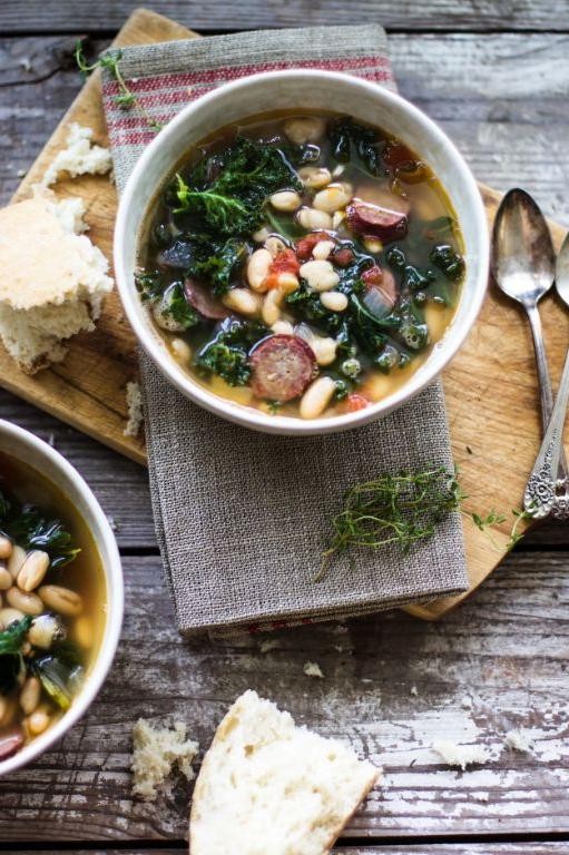 Kale and White Bean Soup with Smoky Sausage