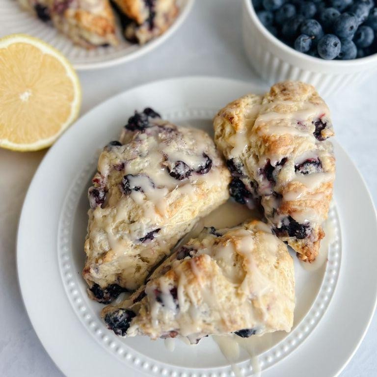 Kefir Scones with Lemon and Blueberries