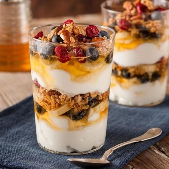 Kefir and Honey Granola Parfait