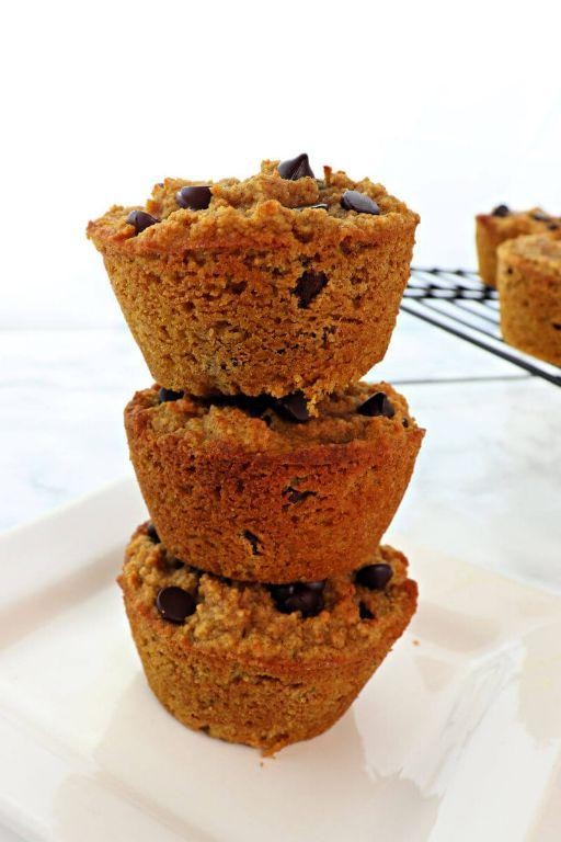 Keto Cream Cheese Chocolate Chip Pumpkin Muffins