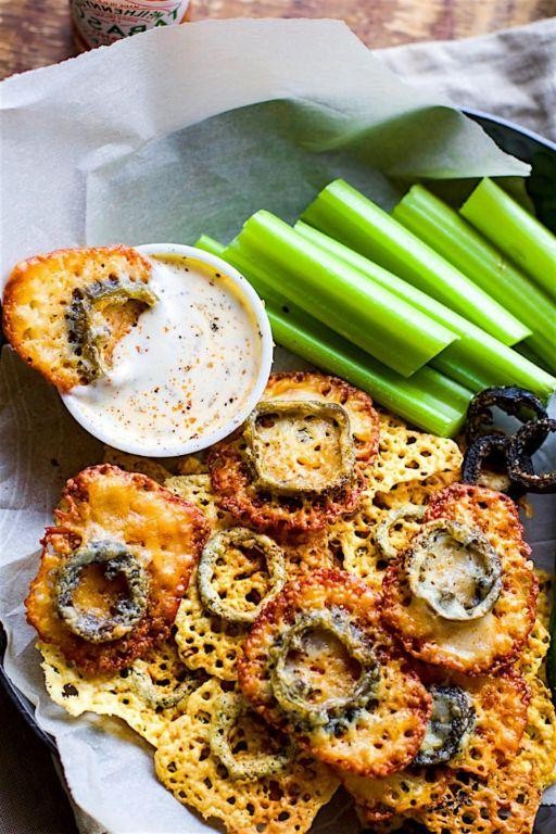 Keto Jalapeno Cheddar Cheese Crisps