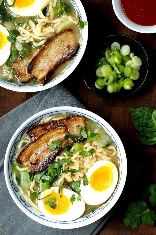 Keto Pork Belly Ramen Bowl