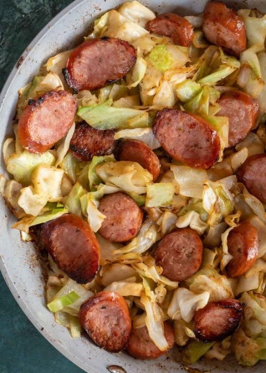 Keto Sausage and Cabbage Skillet