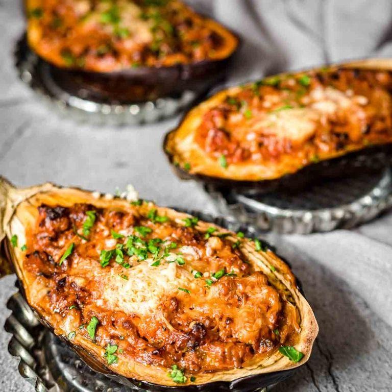 Keto Stuffed Brinjal Boats