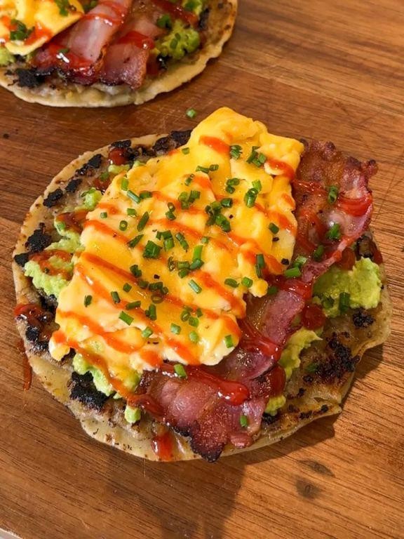 Kielbasa and Avocado Breakfast Tacos