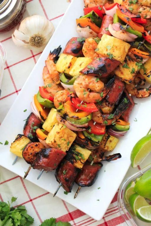 Kielbasa and Pineapple Kabobs
