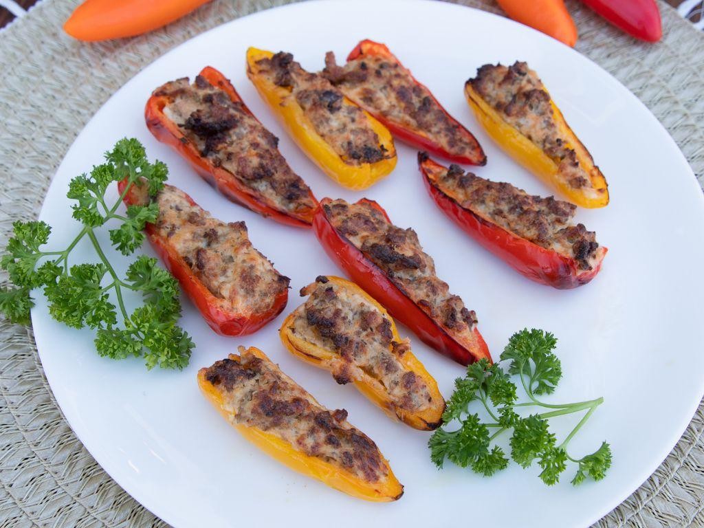 Kielbasa-Stuffed Breakfast Peppers