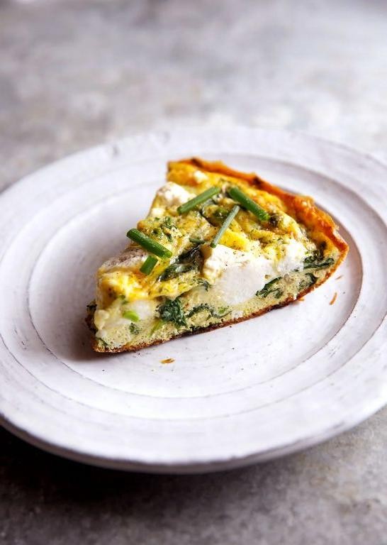 Kohlrabi Leaf and Ricotta Frittata