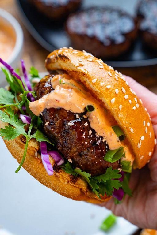 Korean BBQ Beef Burgers