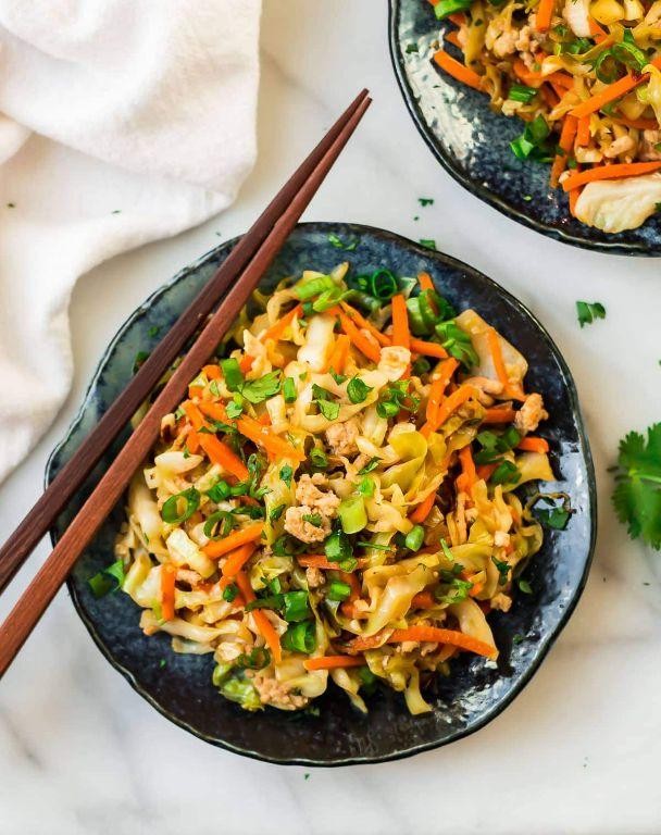 Korean BBQ Cabbage Chicken Stir Fry