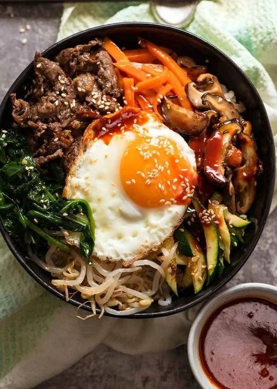 Korean Bibimbap Rice Bowl