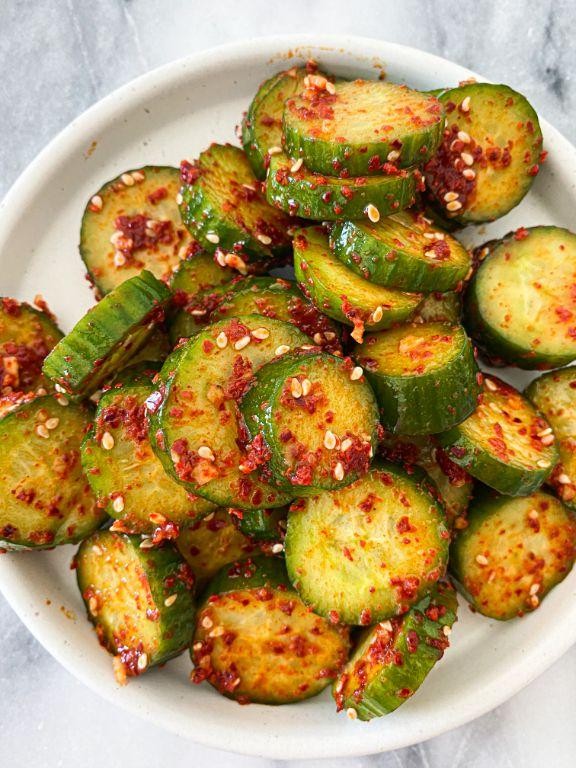 Korean Grilled Cucumber Side Dish