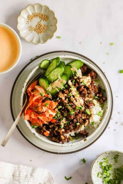 Korean Ground Beef Bowls