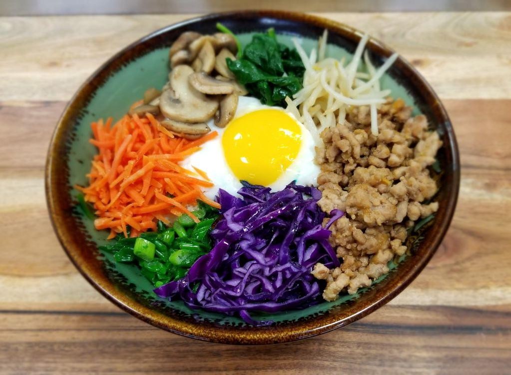 Korean Ground Pork Bibimbap Bowl