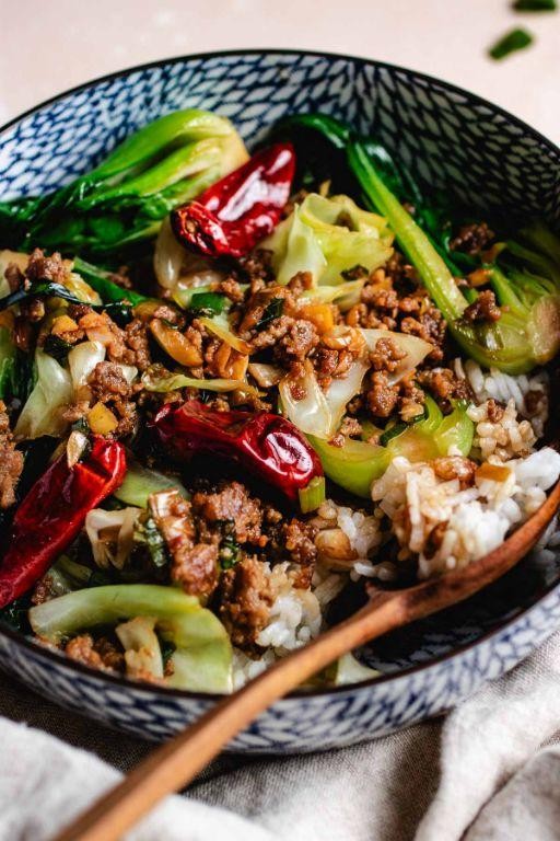 Korean Ground Pork and Cabbage Stew
