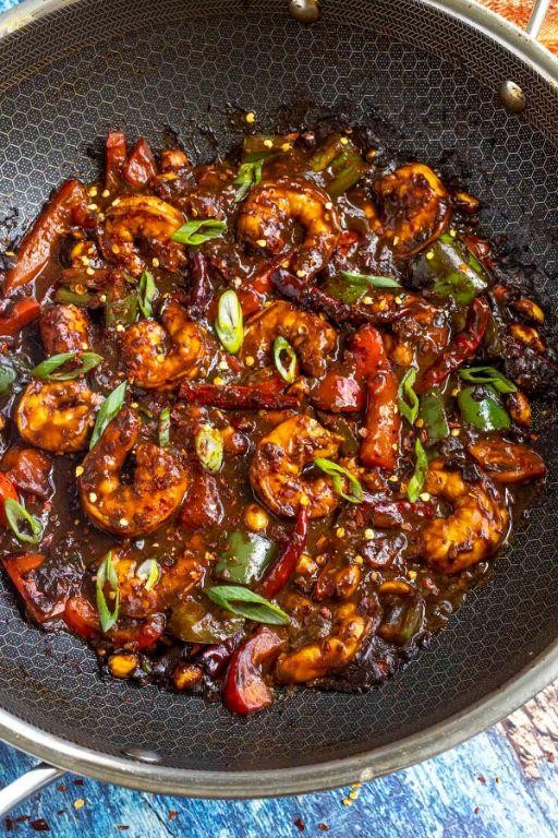 Kung Pao Shrimp with Spicy Sichuan Sauce