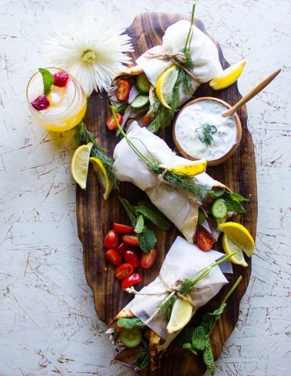 Lamb Gyros with Fresh Herbs