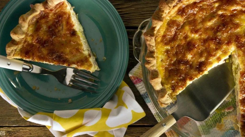 Leek, Ham, and Gruyère Quiche