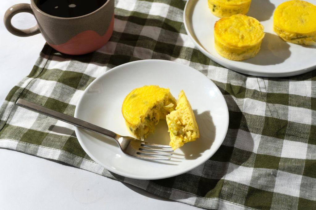 Leek and Gruyere Egg White Bites