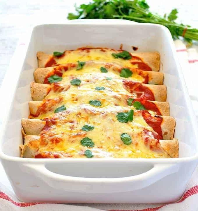 Leftover Pork Enchiladas