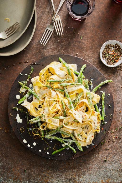 Lemon Asparagus Pappardelle
