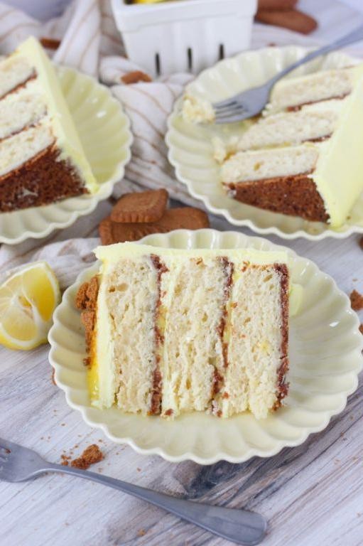 Lemon Biscoff Cake with Zesty Glaze