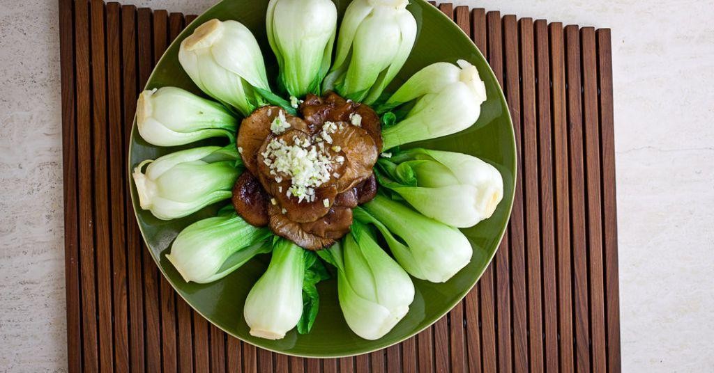 Lemon Bok Choy with Mixed Mushroom Delight