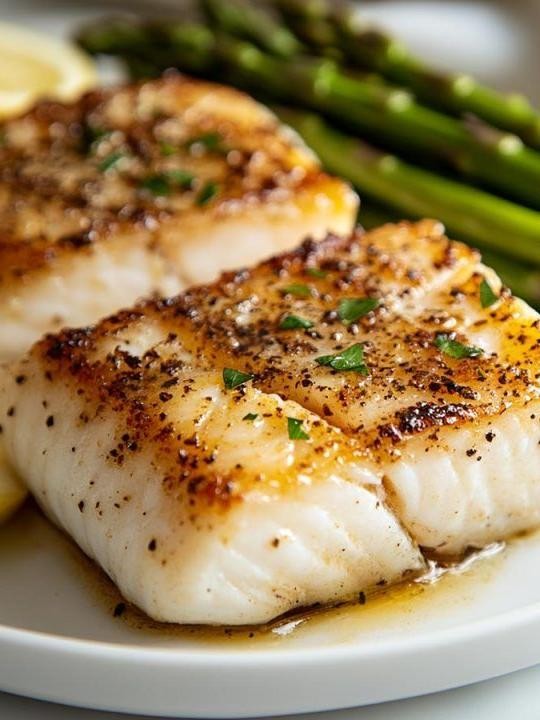 Lemon Butter Baked Black Cod