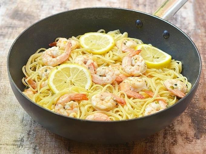 Lemon Butter Shrimp Pasta