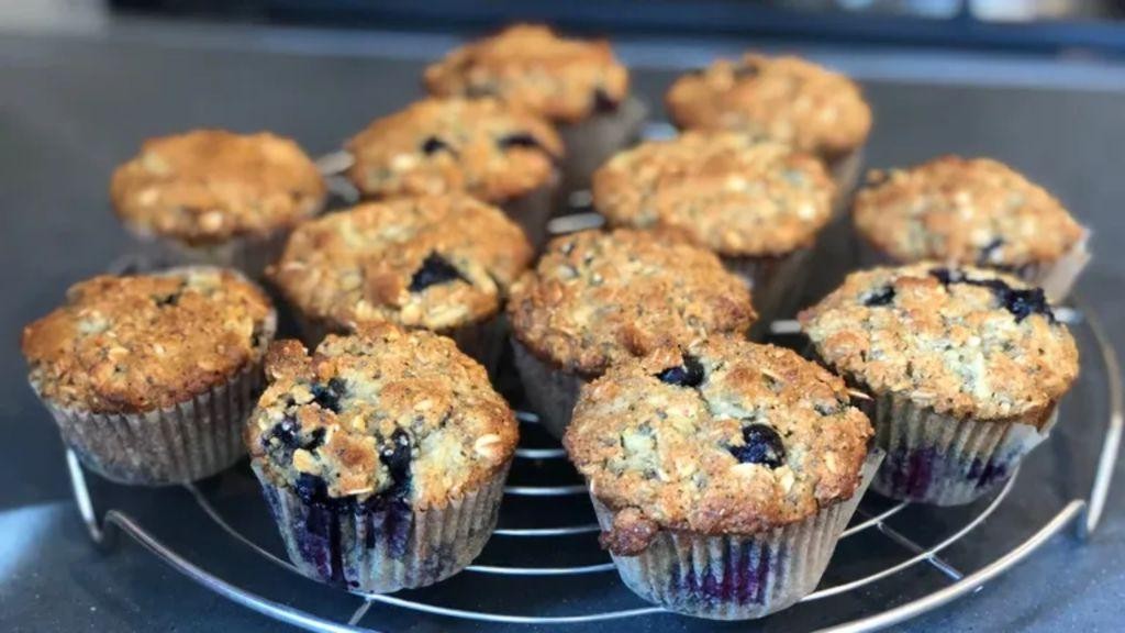 Lemon Chia Muffins with Blueberries