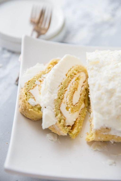 Lemon Curd and Coconut Flake Egg Rolls