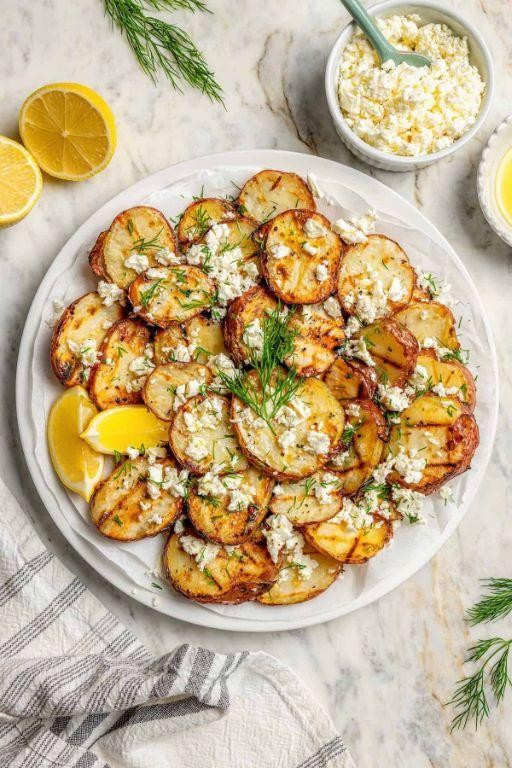 Lemon Dill Grilled Potato Bundles