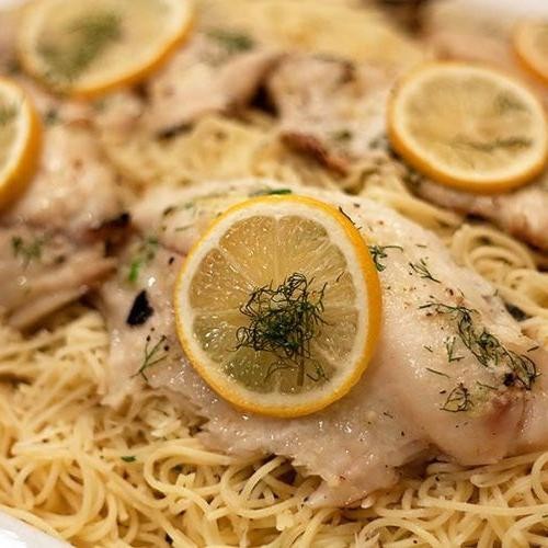 Lemon Dill Tilapia with Whole Wheat Pasta
