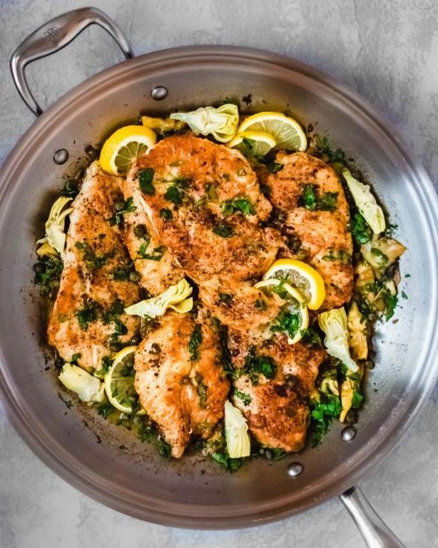 Lemon Garlic Chicken with Artichoke Hearts