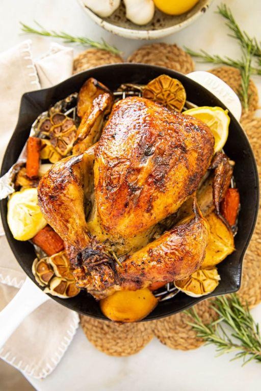 Lemon Garlic Oven-Roasted Chicken
