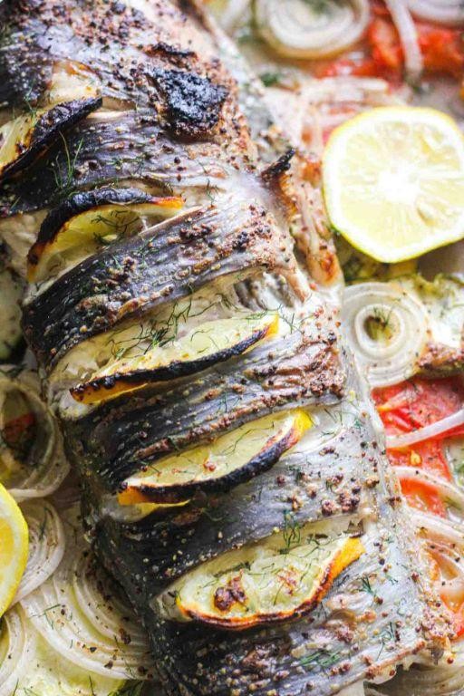 Lemon Garlic Roasted Whole Catfish