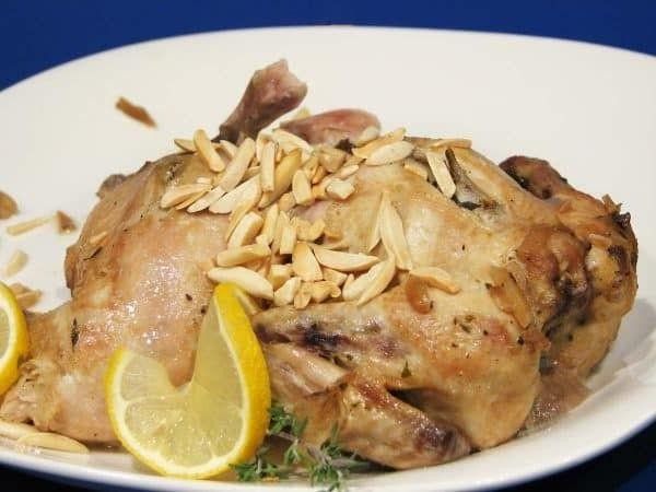 Lemon Garlic Slow Cooker Cornish Hens