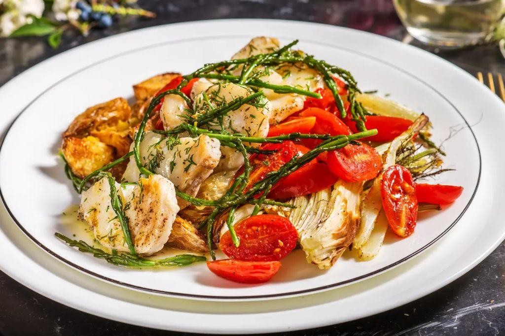 Lemon Herb Baked Monkfish Medallions