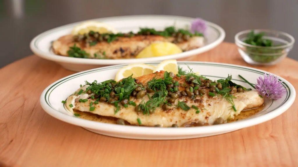 Lemon Herb Butter Pan Fried Walleye