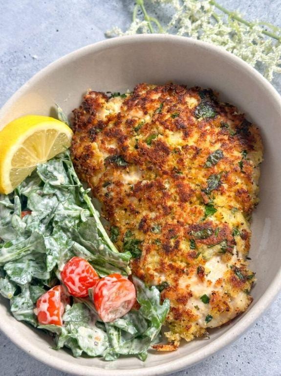 Lemon Herb Chicken Breast with Arugula Salad
