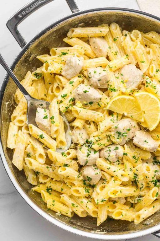 Lemon Herb Chicken Penne Pasta