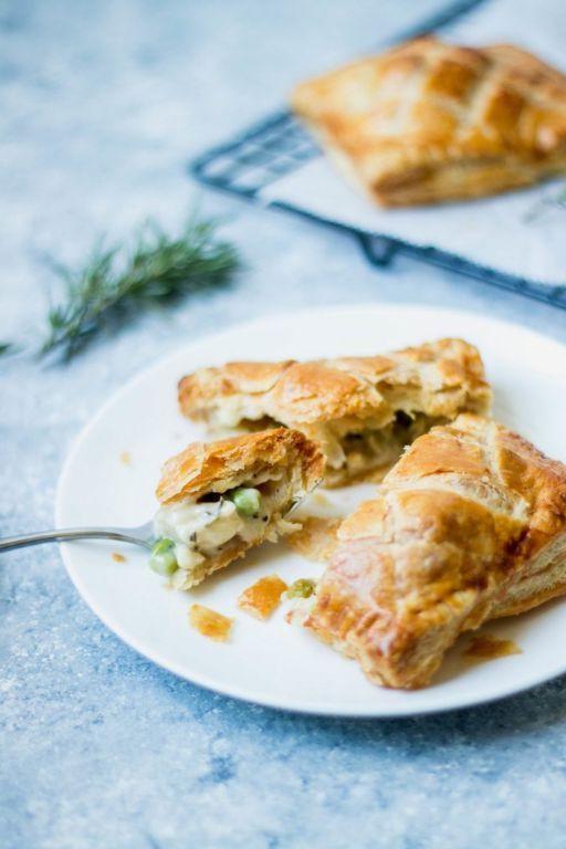 Lemon Herb Chicken Pot Pie with Puff Pastry