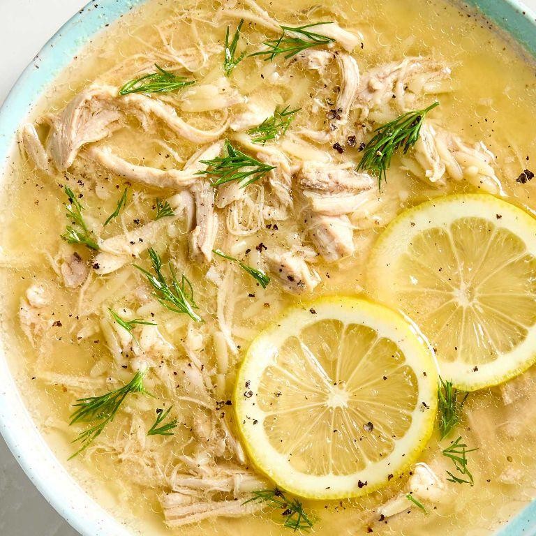 Lemon Herb Chicken and Egg Soup
