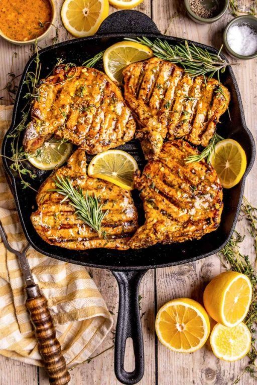 Lemon Herb Dijon Marinade for Pork Steaks